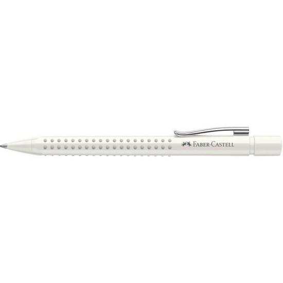 Pix Albastru cu Mecanism Faber-Castell Grip 2010, Varf M, Culoare Alb-Cocos, Pix, Pixuri, Faber-Castell Grip 2010 Pixuri, Pixuri cu Mecanism, Pixuri cu Buton, Pix cu Mecanism, Pixuri Scoala, Pixuri Albastre Scoala, Faber-Castell Pixuri Grip 2010