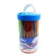 Pixuri Deli Arrow, 0.7 mm, Albastru, 50 Buc/Borcan, Corpuri Colorate, Unica Folosinta, Pix de Unica Folosinta Deli Arrow, Pix Deli Arrow de Unica Folosinta, Pix cu Capac Deli, Pix Albastru, Pix cu Scriere Albastra, Pix Scriere Albastra