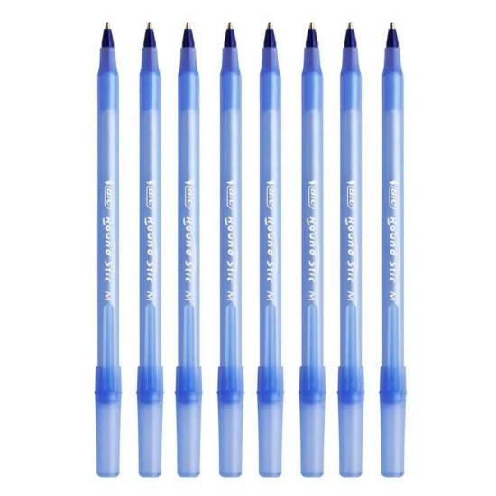 Set 8 Pixuri BIC STIC, Varf 1 mm, Albastre, Corp Plastic Transparent/Albastru, Set Pixuri Colorate, Set Pixuri Albastre, Pixuri BIC STIC, Pixuri Scoala, Pixuri Colorate, Pixuri Albastre fara Mecanism, Pix Albastru, Pix pentru Scoala, Pix Colorat