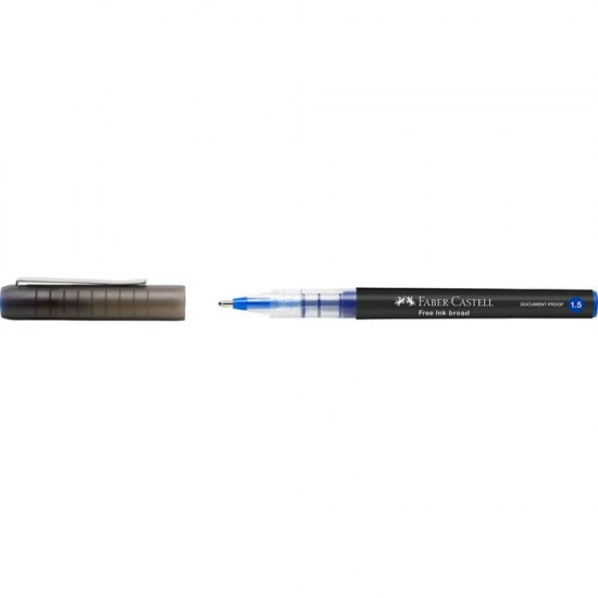 Roller Albastru 1.5 mm Faber-Castell Free Ink, Roller cu Cerneala Albastra, Roller Mina Albastra, Roller Faber Castell, Rolere Albastre, Roller 1.5 mm, Rollere 1.5 mm, Accesorii Birou Faber Castell, Accesorii Birotica Faber Castell