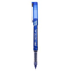 Roller Free Ink Albastru Deli Mate 0.7 mm, Roller cu Cerneala Albastra, Roller Mina Albastra, Roller Deli Mate Free Ink, Rolere Albastre, Roller 0.7 mm, Rollere 0.7 mm, Accesorii Birou Deli, Accesorii Birotica Deli