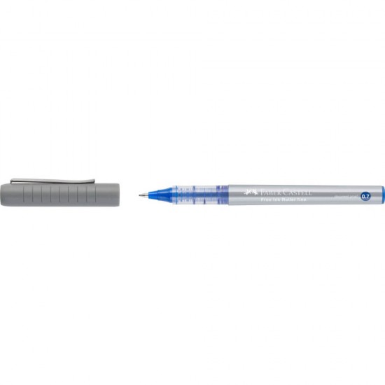 Roller Free Ink Faber-Castell, Varf 0.7 mm, Mina Bleu, Roller cu Gel, Roller Gel, Roller Free Ink, Roller Faber-Castell, Rollere Faber-Castell, Roller Dessen, Rolller pentru Desen, Roller Grafica, Roller petnru Grafica