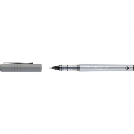 Roller Free Ink Faber-Castell, Varf 0.7 mm, Mina Neagra, Roller cu Gel, Roller Gel, Roller Free Ink, Roller Faber-Castell, Rollere Faber-Castell, Roller Dessen, Rolller pentru Desen, Roller Grafica, Roller petnru Grafica