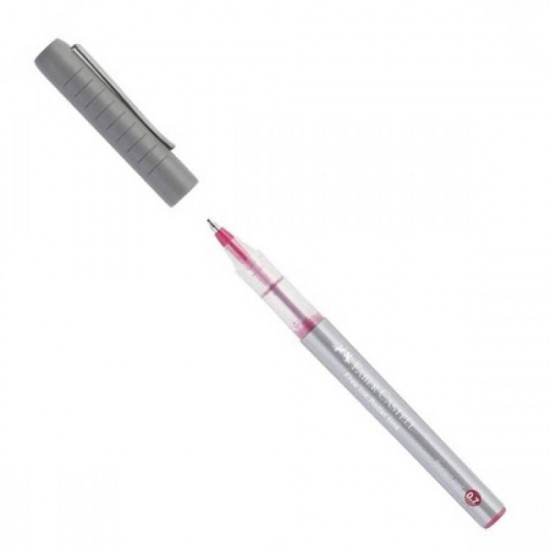 Roller Free Ink Faber-Castell, Varf 0.7 mm, Mina Rosu Inchis, Roller cu Gel, Roller Gel, Roller Free Ink, Roller Faber-Castell, Rollere Faber-Castell, Roller Dessen, Rolller pentru Desen, Roller Grafica, Roller petnru Grafica