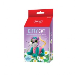 Plastilina Usoara DACO, Multicolor, 36 g, Model Kitty Kat, Plastilina Model Pisicuta, Animale din Plastilina, Plastilina Colorata, Plastilina pentru Copii, Plastilina pentru Modelat, Plastilina Modelatoare, Plastiline pentru Gradinita, Set Plastilina