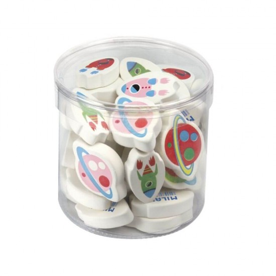 Set 40 Radiere MILAN Super Heroes, Cauciuc Sintetic, 2 Modele Diferite, Radiere cu Modele, Radiere din Cauciuc, Radiere si Gume de Sters, Guma de Sters Creion, Set Radiere, Guma de Sters, Gume de Sters, Radiere Copii, Radiere MILAN, Rechizite Scolare