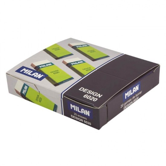 Set 20 Radiere Dreptunghiulare MILAN 6020, Cauciuc Sintetic, Ambalaj de Protectie, Culoare Alba, Radiera Alba, Radiere din Cauciuc, Radiere si Gume de Sters, Guma de Sters Creion, Set Radiere, Gume de Sters, Radiere MILAN, Rechizite Scolare