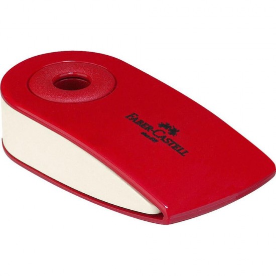 Radiera pentru Creion Faber – Castell Sleeve Mini, Rosu,  Accesorii Scoala, Rechizite Scolare, Rechizite Scolare Faber – Castell, Radiera Ieftina,  Radiera pentru Creion Scoala, Radiera Rosie, Guma de Sters pentru Creion