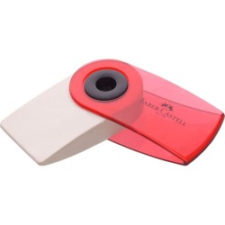 Radiera pentru Creion Faber – Castell Sleeve Mini, Rosu Transparent, Accesorii Scoala, Rechizite Scolare, Rechizite Scolare Faber – Castell, Radiera Ieftina,  Radiera pentru Creion Scoala, Radiera Rosie
