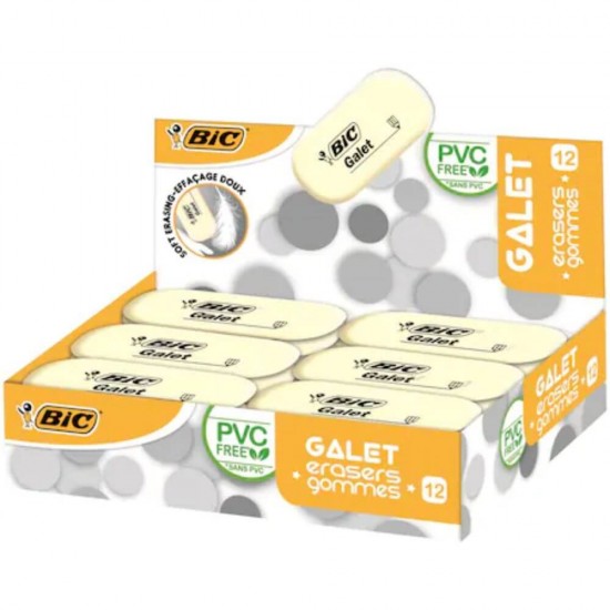 Set 12 Radiere BIC Galet, Radiera BIC, Radiera BIC, BIC Galet, BIC Galet Radiera, Radiera Buna, Radiera Birou, Radiere Birou, Radiera Creion, Radiera Desen, Radiera Elastica, Radiera Moale, Rechizite Scoalre, Accesorii Birou