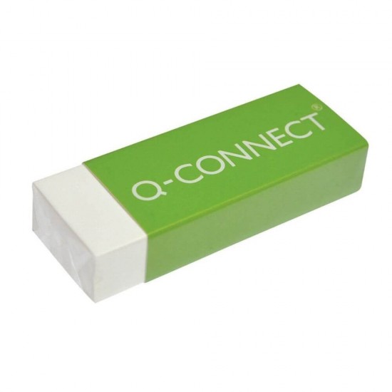 Set 20 Radiere Q-CONNECT cu Protectie, 61x21x11 mm, Culoare Alba, Radiera Alba, Radiere din Cauciuc, Gume de Sters, Accesorii Birou, Guma de Sters Creion, Radiere si Gume de Sters