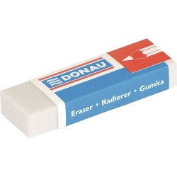 Set 20 Radiere DONAU cu Protectie, 61x21x11 mm, Culoare Alba, Radiera Alba, Radiere din Cauciuc, Gume de Sters, Accesorii Birou, Guma de Sters Creion, Radiere si Gume de Sters