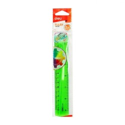 Rigla Deli Ruler, 15 Cm, Plastic, Verde, Rigla Din Plastic, Rigle Din Plastic, Liniar Din Plastic, Liniar Plastic, Rigle Plastic, Rigle Matematica, Rigla 15 Cm, Liniar 15 Cm, Liniar Matematica, Liniar Scoala, Rigla Scoala, Rigla Verde, Liniar Verde