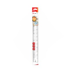 Rigla Transparenta Deli, 30 Cm, Plastic, Incolora, Rigla Din Plastic, Rigle Din Plastic, Liniar Din Plastic, Liniar Plastic, Rigle Plastic, Rigle Matematica, Rigla 30 Cm, Liniar 30 Cm, Liniar Matematica, Liniar Scoala, Rigla Scoala, Rigla Transparenta