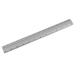 Rigla Gradata din Aluminiu, 30 cm - Instrumente Geometrie