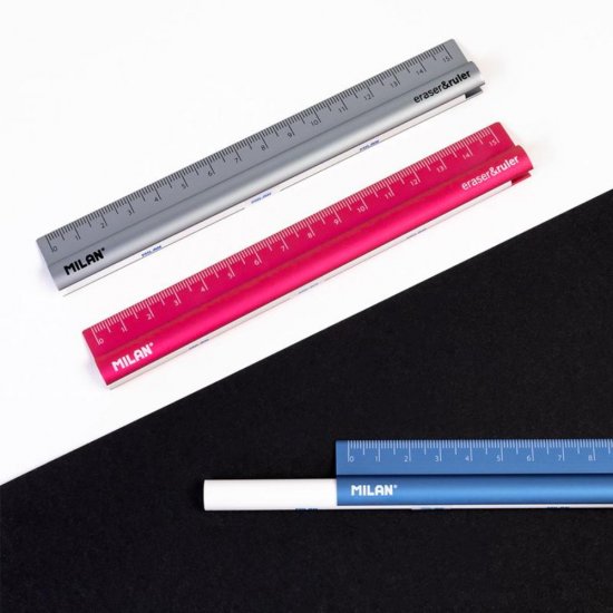 Liniar Metalic cu Radiera Milan, 15 cm, Diverse Culori, Liniar Matematica, Liniar 15 cm, Liniare Milan, Liniar Milan, Rigla Milan, Rigla Metalica, Rigla Matematica, Rigla 15 cm, Linie 15 cm, Liniare Metalice, Linii Metalice, Rigle Metalice