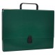Servieta din Carton Laminat A4 OFFICE Products, Capacitate 390 Coli, 319x240x50 mm, Culoare Verde, Serviete din Carton pentru Documente, Servieta  de Carton Documente, Servieta din Carton cu Maner Plastic si Clips Inchidere