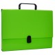 Servieta din Carton Laminat A4 OFFICE Products, Capacitate 390 Coli, 319x240x50 mm, Culoare Verde Deschis, Serviete din Carton pentru Documente, Servieta  de Carton Documente, Servieta din Carton cu Maner Plastic si Clips Inchidere