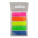 Stick Index Plastic Color EVOffice, Forma Steag, Dimensiune 44x12.7 mm, 5 Culori Neon x 20 File