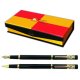 Set Pix si Stilou Picasso, Penita Placata cu Aur de 22K, Negru cu Ornamente Aurii, Mina Pix Parker 0.2 mm, Material Metal, Grip Negru, Stilou Placat cu Aur, Stilou cu Pix, Stilou Picasso, Pix Picasso, Pix cu Mina Parker