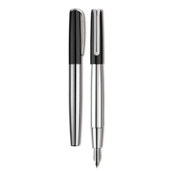 Set Pix cu Stilou Inoxcrom, Negru/Argintiu, Stilou Penita Iridium Tip F, Grosime Scriere Pix 1 mm, Corp Metalic, Pix Inoxcrom, Stilou Inoxcrom, Set Inoxcrom cu Pix si Stilou, Set Pix Cadou, Set Stilou Cadou, Pix cu Mina Parker, Pix Mina Parker Inoxcrom