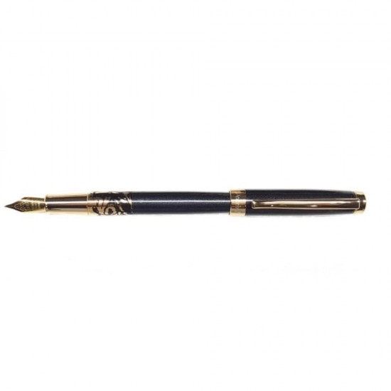 Stilou DACO Metalic, Model Decebal, Penita Iridium M, Negru, Cerneala Standard, Stilouri cu Penita Iridium,  Stilouri Office, Stilouri Elegante, Stilouri cu Cerneala Standard, Rechizite, Accesorii pentru Scris, Instrumente de Scris