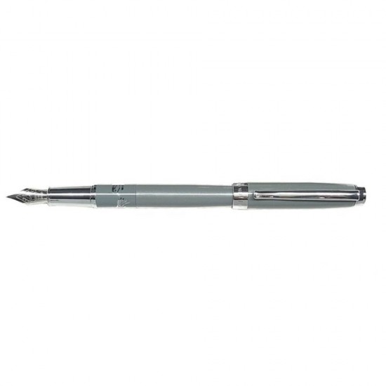 Stilou DACO Metalic, Penita Iridium M, Gri, Cerneala Standard, Model Dragonul Dacilor, Stilouri cu Penita Iridium M,  Stilouri Office, Stilouri Elegante, Stilouri cu Cerneala Standard, Rechizite, Accesorii pentru Scris, Instrumente de Scris