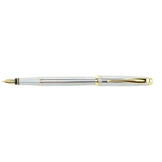 Stilou DACO Metalic, Penita Tip F, Argintiu/Auriu, Cerneala Standard, Stilouri cu Penita F, Stilouri Office, Stilouri Elegante, Stilouri cu Cerneala Standard, Rechizite, Accesorii pentru Scris, Instrumente de Scris
