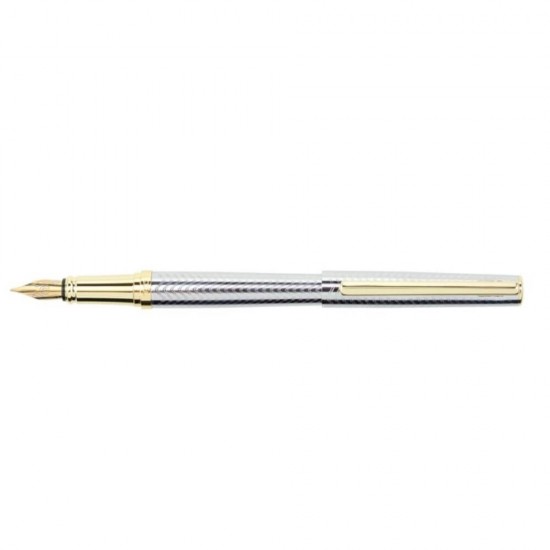 Stilou DACO Metalic, Penita Tip F, Argintiu/Auriu, Cerneala Standard, Stilouri cu Penita Tip F, Stilouri Office, Stilouri Elegante, Stilouri cu Cerneala Standard, Rechizite, Accesorii pentru Scris, Instrumente de Scris