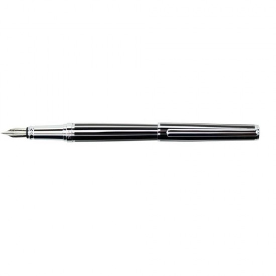 Stilou DACO Metalic, Penita Tip F, Negru/Argintiu, Cerneala Standard, Stilouri cu Penita Tip F, Stilouri Office, Stilouri Elegante, Stilouri cu Cerneala Standard, Rechizite, Accesorii pentru Scris, Instrumente de Scris
