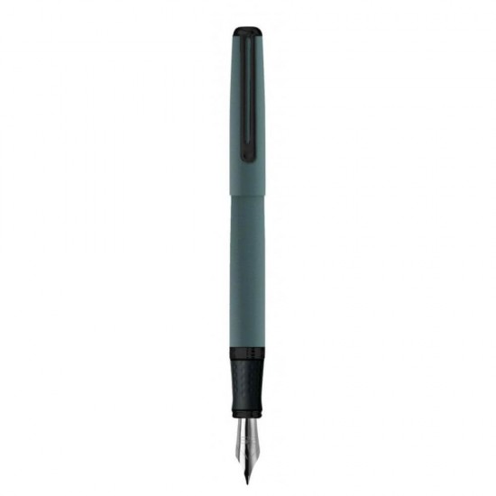 Stilou Metalic INOXCROM, Model Wall Street, Penita Iridium, Stil Scriere M, Albastru, Metal, Patron de Cerneala Standard, Stilou de Lux, Stilouri Scolare, Stilou din Metal, Instrumente de Scris, Stilou INOXCROM