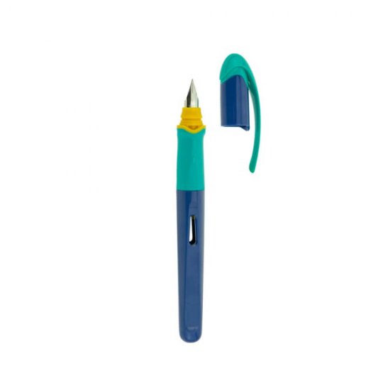 Stilou Daco Cool, Corp Albastru/Turcoaz, Penita Iridium de tip F, Corp din Plastic, Stilou Daco, Stilou Scolar Daco, Stilouri Daco cu Rezerva Standard, Stilouri Daco cu Rezerva, Stilouri pentru Elevi, Stilou Plastic Daco, Stilou Plastic pentru Elevi