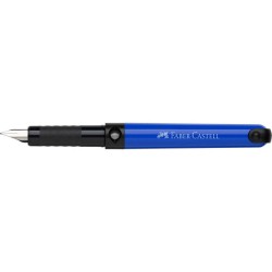 Stilou cu Penita Iridium Tip A Faber-Castell Scholar Vario, Culoare Corp Albastru, Grip Cauciucat, Stilou Faber-Castell, Stilou Scoalr Vario, Stilouri Faber-Castell cu Rezerva Standard, Stilouri Faber-Castell cu Rezerva, Stilouri pentru Elevi
