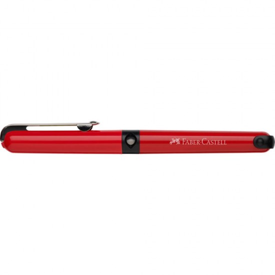 Stilou cu Penita Iridium Tip A Faber-Castell Scholar Vario, Culoare Corp Rosu, Grip Cauciucat, Stilou Faber-Castell, Stilou Scoalr Vario, Stilouri Faber-Castell cu Rezerva Standard, Stilouri Faber-Castell cu Rezerva, Stilouri pentru Elevi