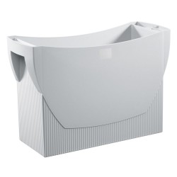 Suport Dosare Suspendabile, 390x150x260 mm, Polistiren, Capacitate 20 Dosare, Gri, Suport din Plastic pentru Documente, Organizator Dosare Suspendabile