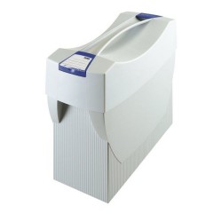 Suport Dosare Suspendabile, Polistiren, 390x150x260 mm, Capac si Maner, Capacitate 20 Dosare, Gri, Suport din Plastic pentru Documente, Organizator Dosare Suspendabile