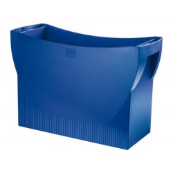 Suport Dosare Suspendabile, 390x150x260 mm, Polistiren, Capacitate 20 Dosare, Albastru, Suport din Plastic pentru Documente, Organizator Dosare Suspendabile