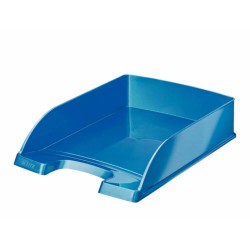 Tavita Documente Leitz Wow, A4, Plastic, Albastru Metalizat, Suport Documente Leitz Wow, Tavita pentru Documente, Suport pentru Documente, Suport Birou Documente, Suport de Birou pentru Documente, Suport Acte