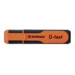 Set 10 Textmarkere DONAU D-text, Varf Tesit si Scriere de 1-5 mm, Corp cu Grip, Culoare Portocaliu Fluorescent, Textmarker Birou, Evidentiator, Instrumente de Scris