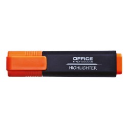 Set 10 Textmarkere OFFICE Products, Varf Tesit si Scriere de 1-5 mm, Culoare Portocaliu Fluorescent, Textmarker Birou, Evidentiator, Instrumente de Scris