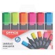 Set 6 Textmarkere OFFICE Products, Varf Tesit si Scriere de 1-5 mm, Multicolor Fluorescent, Textmarker Birou, Evidentiator, Instrumente de Scris