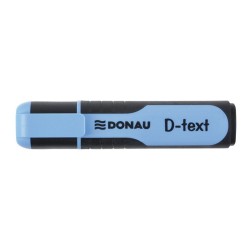 Set 10 Textmarkere DONAU D-text, Varf Tesit si Scriere de 1-5 mm, Corp cu Grip, Culoare Albastru Fluorescent, Textmarker Birou, Evidentiator, Instrumente de Scris