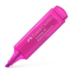 Textmarker Faber – Castell 1546, Roz Super Fluorescent, Rechizite Scolare, Textmarker Pigmentat, Accesorii pentru Birou, Marker Fluorescent Scoala, Textmarker Roz