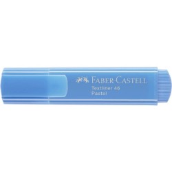 Textmarker Faber – Castell 1546, Albastru Marin Pastel, Rechizite Scolare, Textmarker Pigmentat, Accesorii pentru Birou, Marker Pastel Scoala, Textmarker Albastru Marin