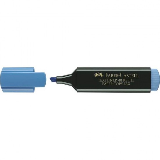 Textmarker 1548 Faber-Castell, Albastru, Evidentiator Faber-Castell, Evidentiator 1548, Evidentiatoare Faber-Castell, Markere Faber-Castell, Markere Permanente, Markere Faber-Castell Permanente, Marker de Scris, Textmarkere Faber-Castell, Highlighter