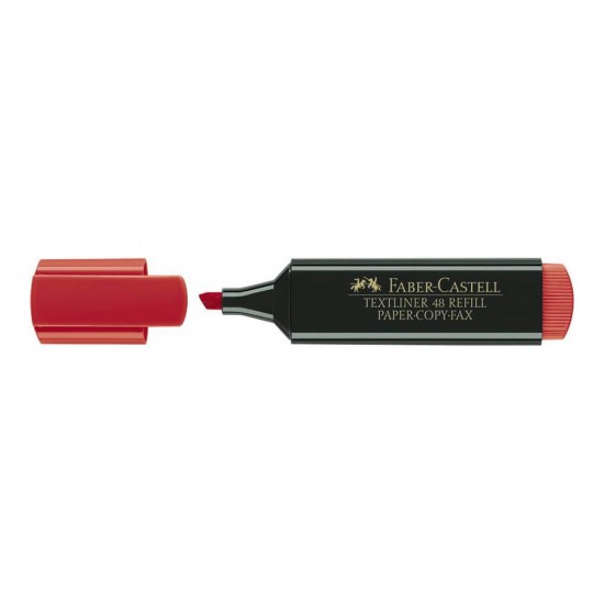 Textmarker 1548 Faber-Castell, Rosu, Evidentiator Faber-Castell, Evidentiator 1548, Evidentiatoare Faber-Castell, Markere Faber-Castell, Markere Permanente, Markere Faber-Castell Permanente, Marker de Scris, Textmarkere Faber-Castell, Highlighter