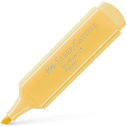 Textmarker Faber – Castell 1546, Galben Pastel, Rechizite Scolare, Textmarker Pigmentat, Accesorii pentru Birou, Marker Pastel Scoala, Textmarker Galben
