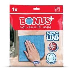 Laveta Microfibra BONUS, 35x35 cm, Albastra Deschis, Laveta Microfibra, Laveta pentru Geamuri, Lavete pentru Geamuri, Laveta de Bucatarie, Laveta pentru Baie, Laveta pentru Curatenie, Laveta Tacamuri, Lavete din Microfibra