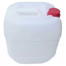 Canistra cu Capac Etans STERK, 20 L, Plastic Alb/Rosu, Canistre din Plastic cu Capac, Canistre cu Capac Etans 20 L, Canistra de Plastic 20 Litri
