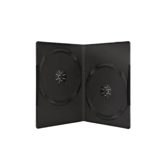Carcasa DVD Netcom, Dubla, Plastic, 14 mm, Negru, Carcasa pentru DVD, Carcasa pentru DVD-uri, Carcase pentru DVD-uri, Carcase Plastic, Carcasa DVD din Plastic, Carcasa Neagra pentru DVD-uri, Carcasa Dubla DVD